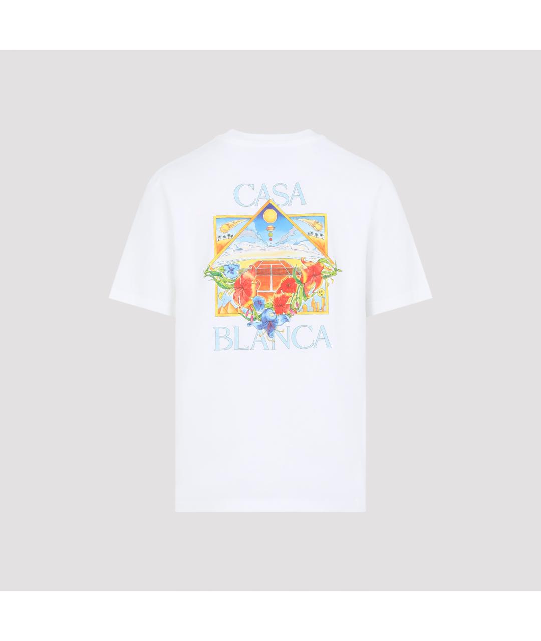 CASABLANCA Белая хлопковая футболка, фото 2