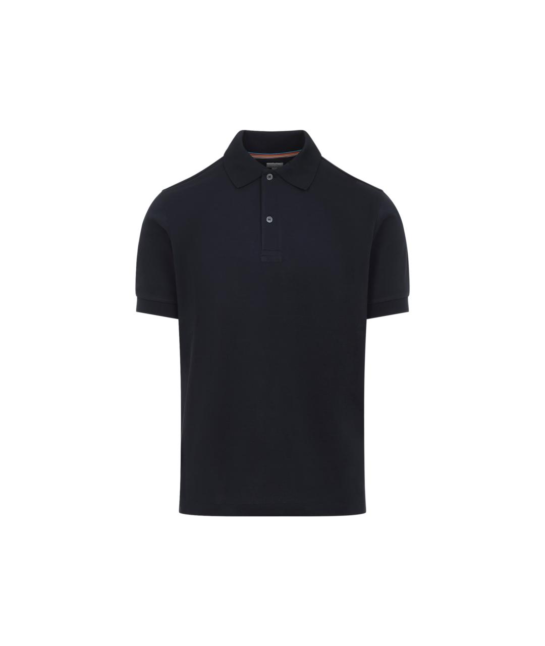PAUL SMITH Синее хлопковое поло с коротким рукавом, фото 1