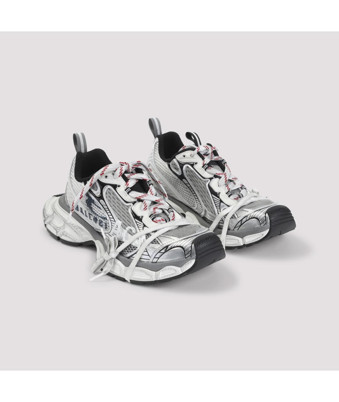 BALENCIAGA Серые синтетические низкие кроссовки / кеды, фото 3