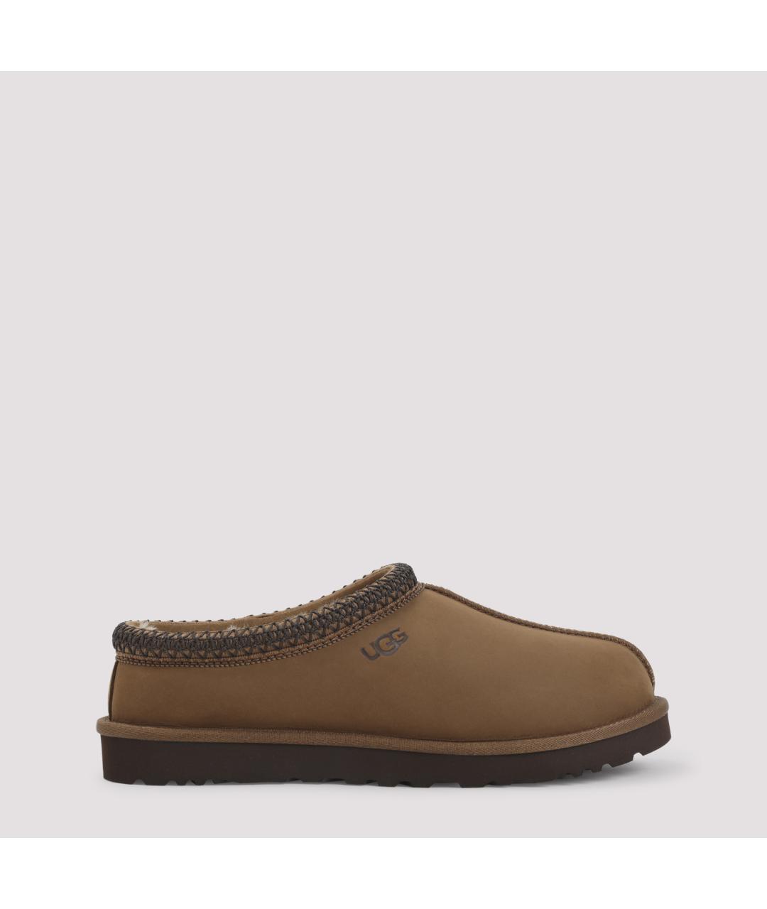 UGG AUSTRALIA Бежевые кожаные шлепанцы, фото 2