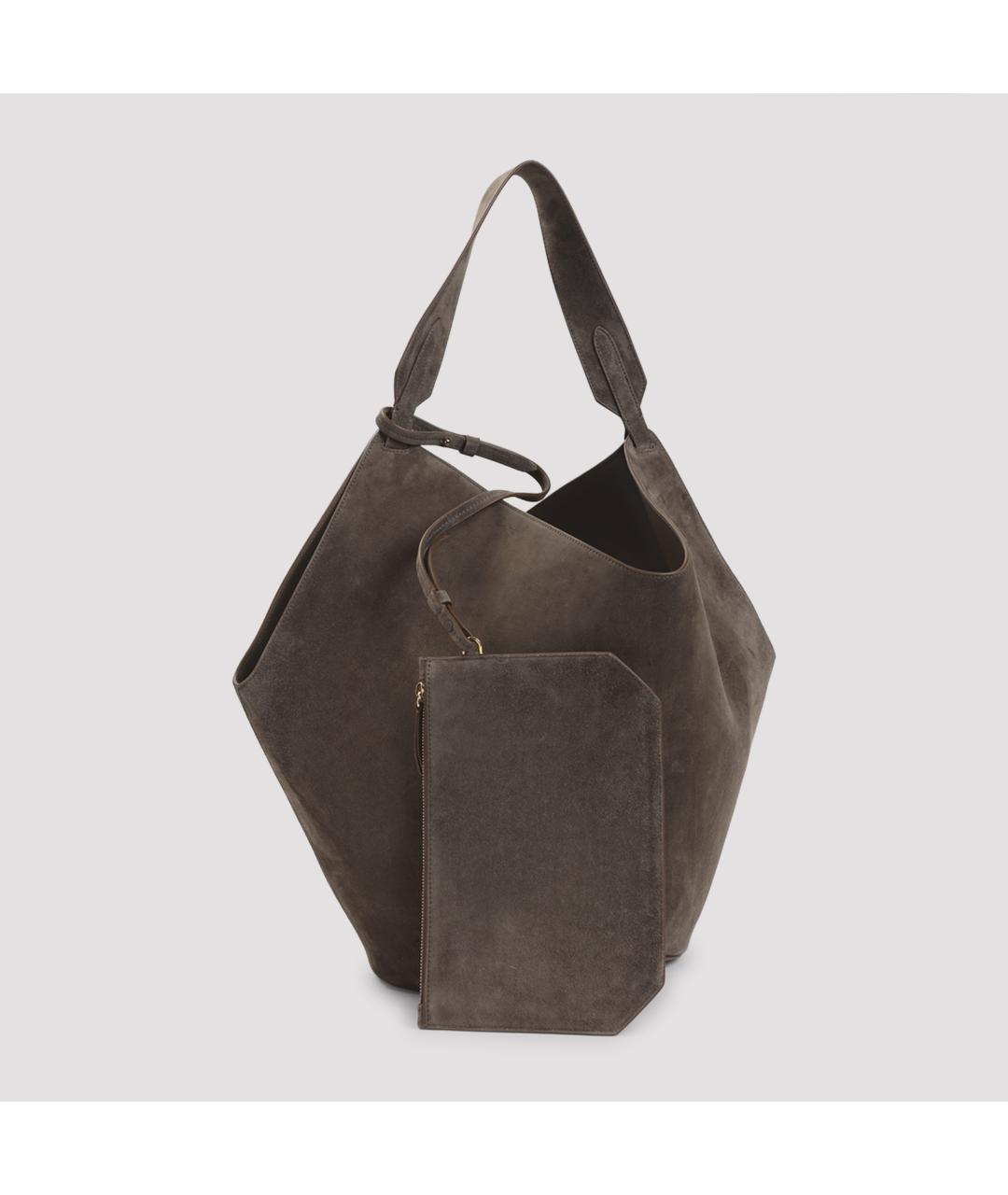 KHAITE Коричневая кожаная сумка тоут, фото 2