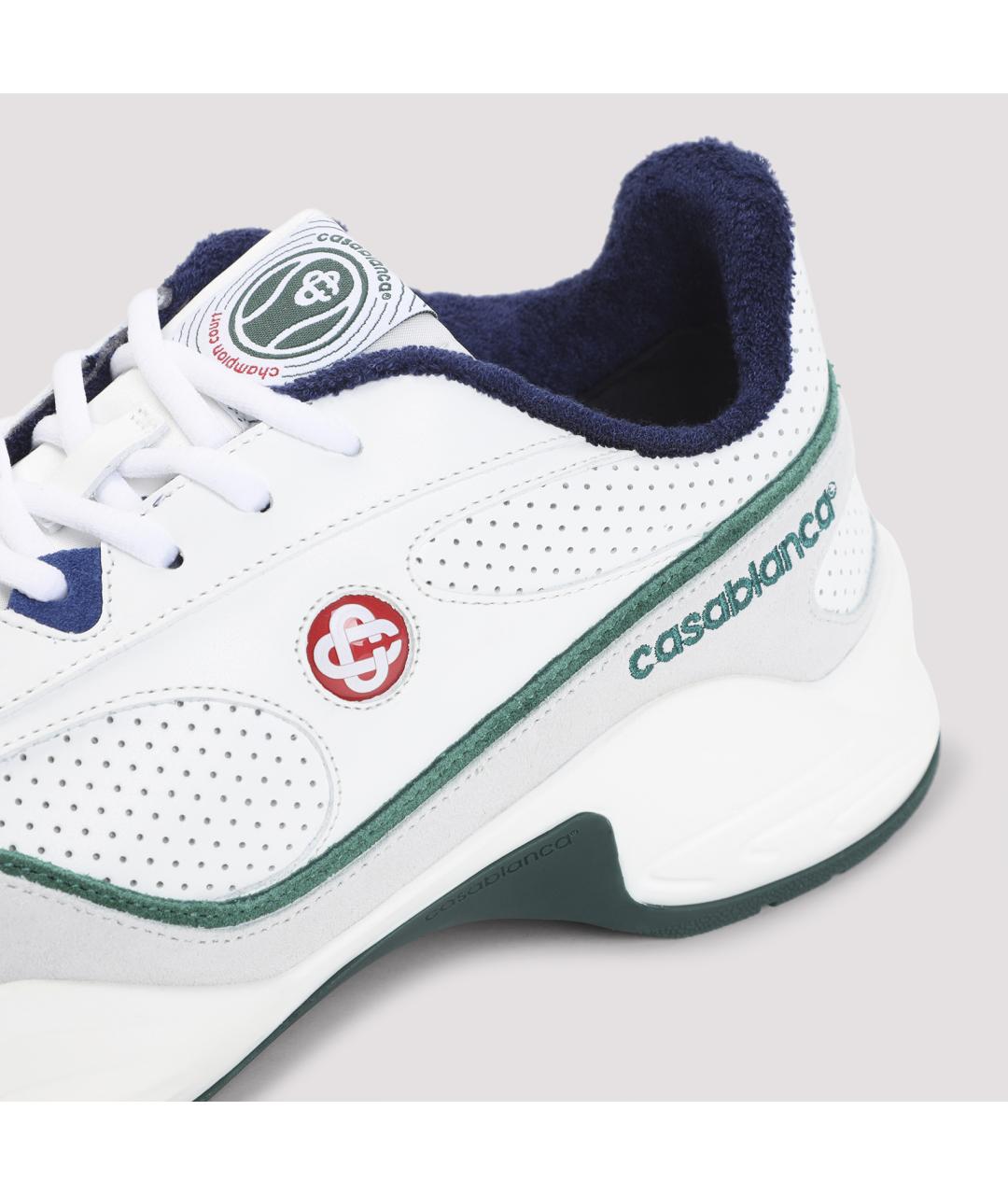 CASABLANCA Белые кожаные низкие кроссовки / кеды, фото 4