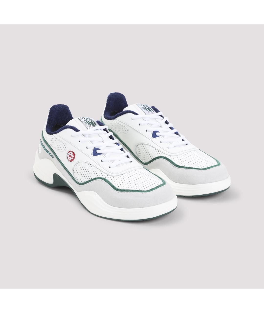 CASABLANCA Белые кожаные низкие кроссовки / кеды, фото 3