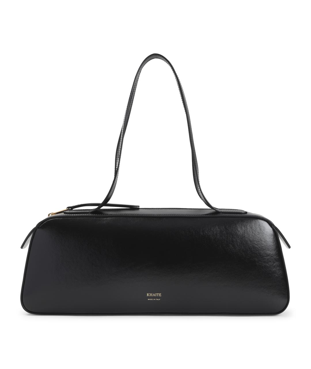 KHAITE Черная кожаная сумка через плечо, фото 1