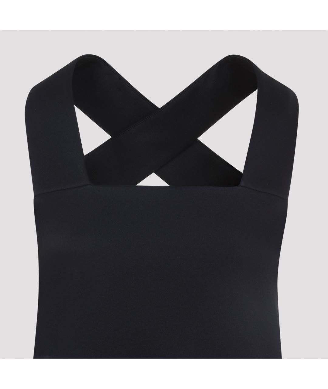 KHAITE Черное вискозное повседневное платье, фото 3