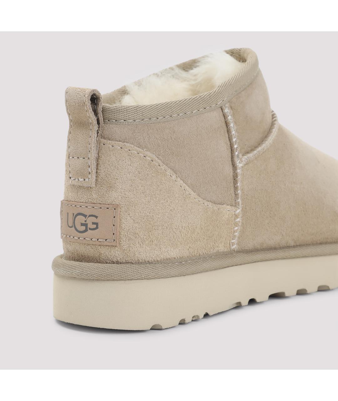 UGG AUSTRALIA Бежевые замшевые ботинки, фото 4
