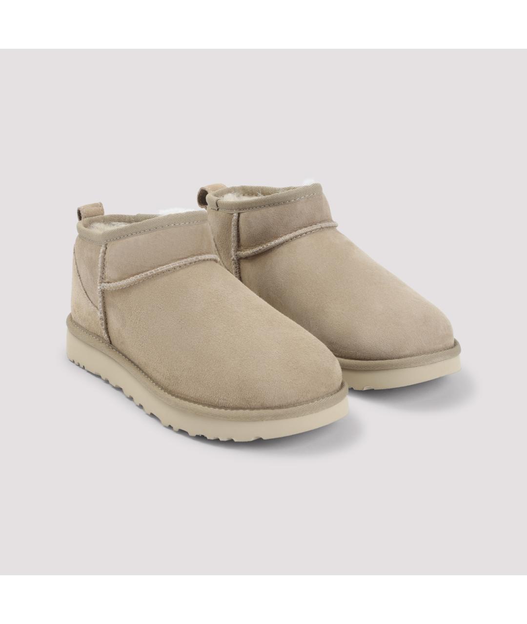 UGG AUSTRALIA Бежевые замшевые ботинки, фото 3