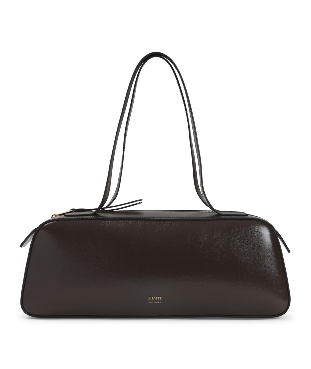 KHAITE Коричневая кожаная сумка через плечо, фото 1
