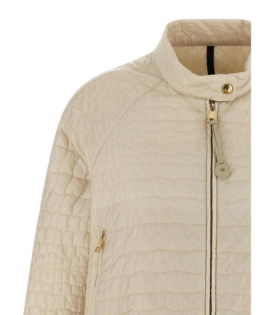 MONCLER Бежевый полиамидовый пуховик, фото 3