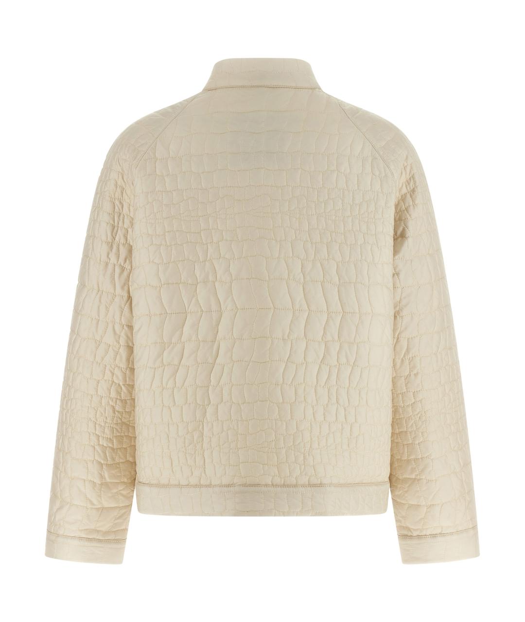 MONCLER Бежевый полиамидовый пуховик, фото 2