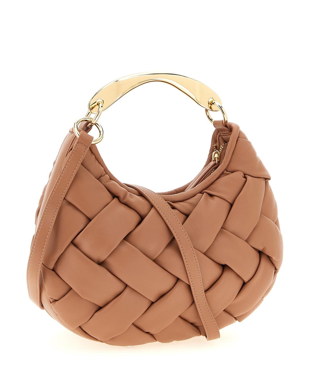 TWIN-SET Розовая сумка с короткими ручками из искусственной кожи, фото 2