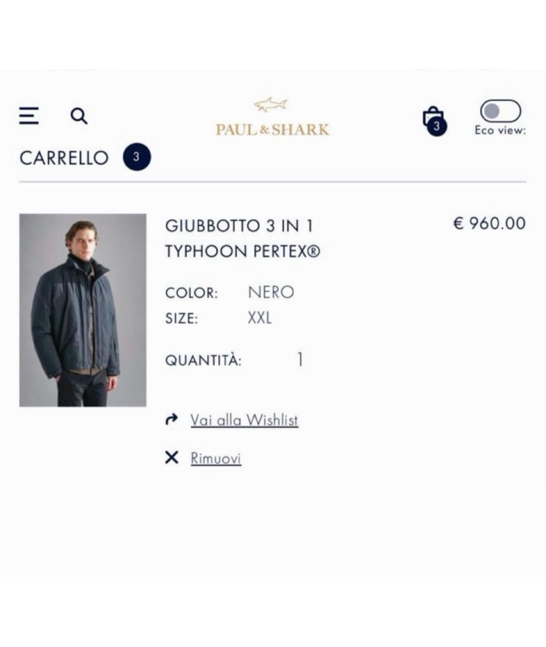 PAUL & SHARK Темно-синяя полиэстеровая куртка, фото 2