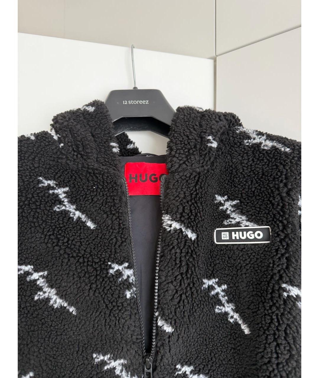 HUGO Черная полиэстеровая куртка, фото 4