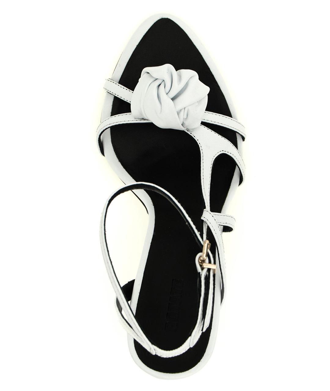 ROTATE Белые кожаные босоножки, фото 4