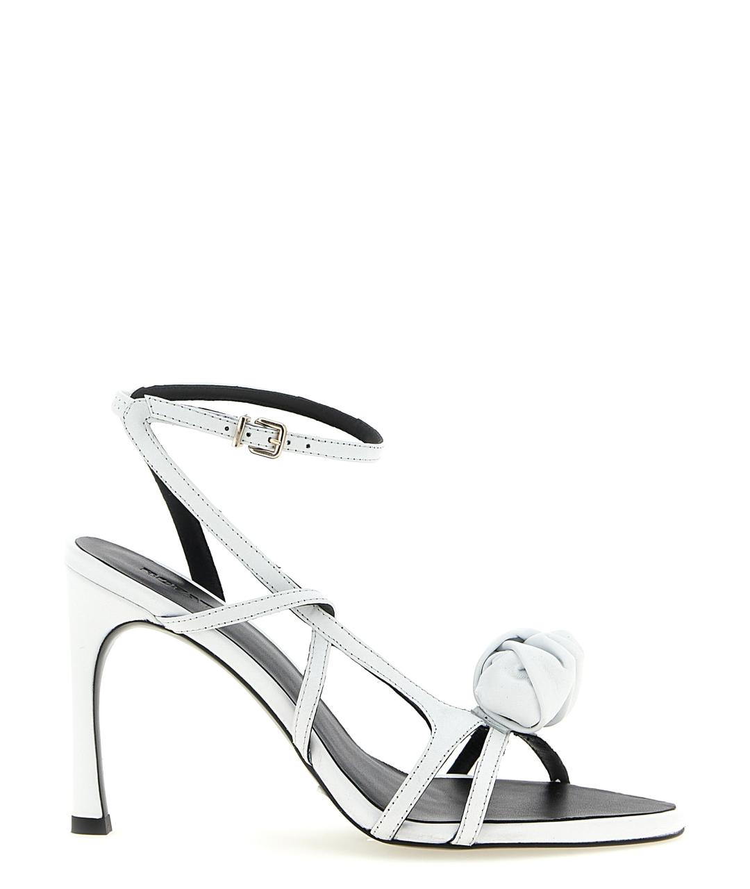 ROTATE Белые кожаные босоножки, фото 1