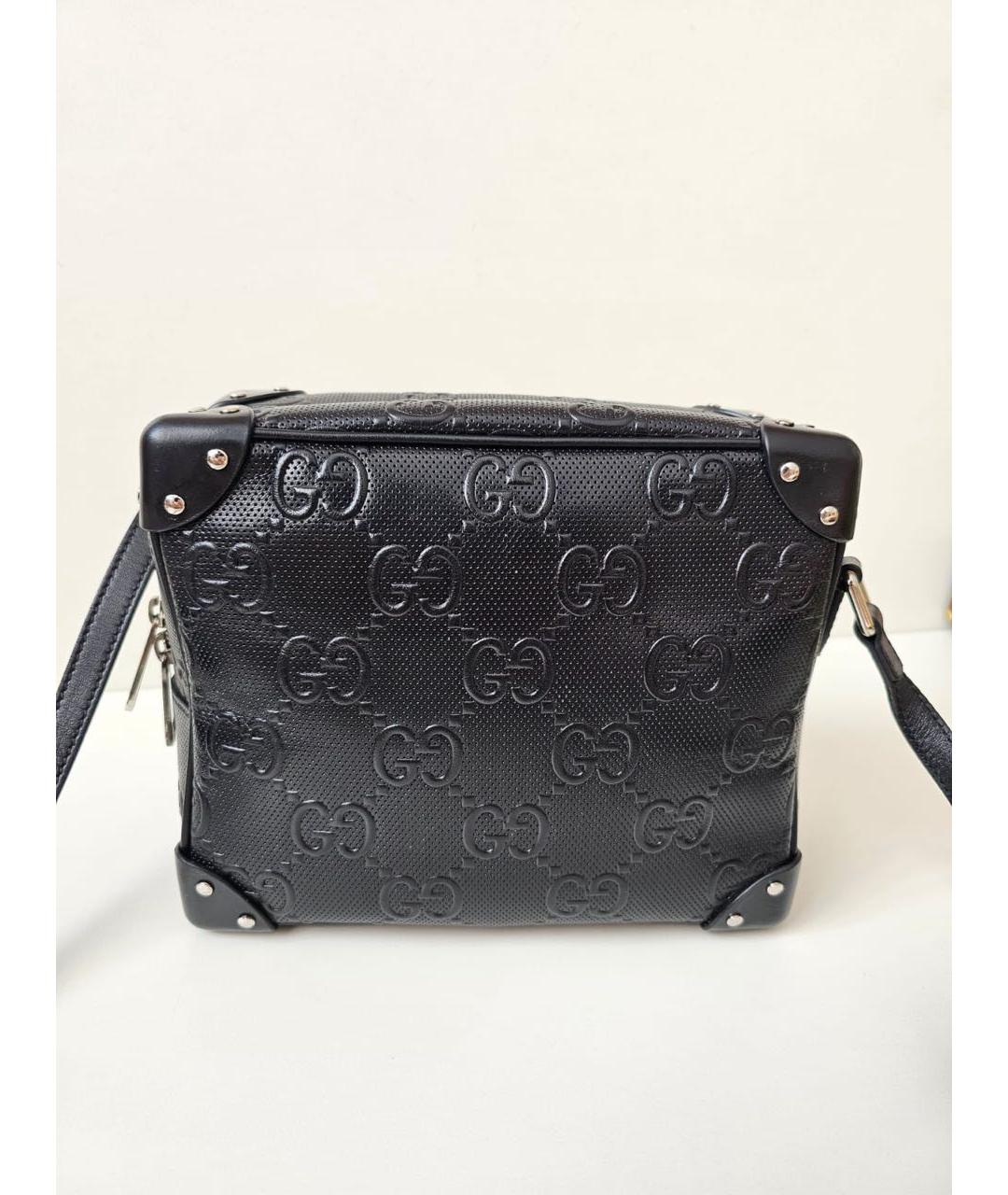 GUCCI Черная кожаная сумка через плечо, фото 9