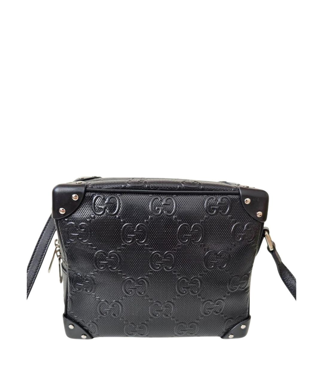 GUCCI Черная кожаная сумка через плечо, фото 2