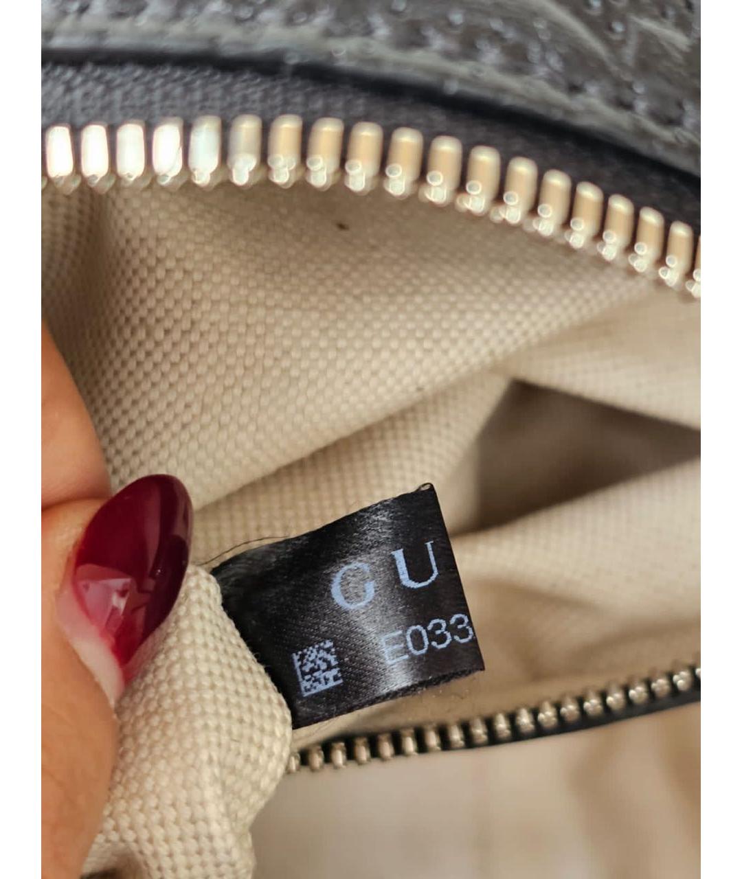 GUCCI Черная кожаная сумка через плечо, фото 8