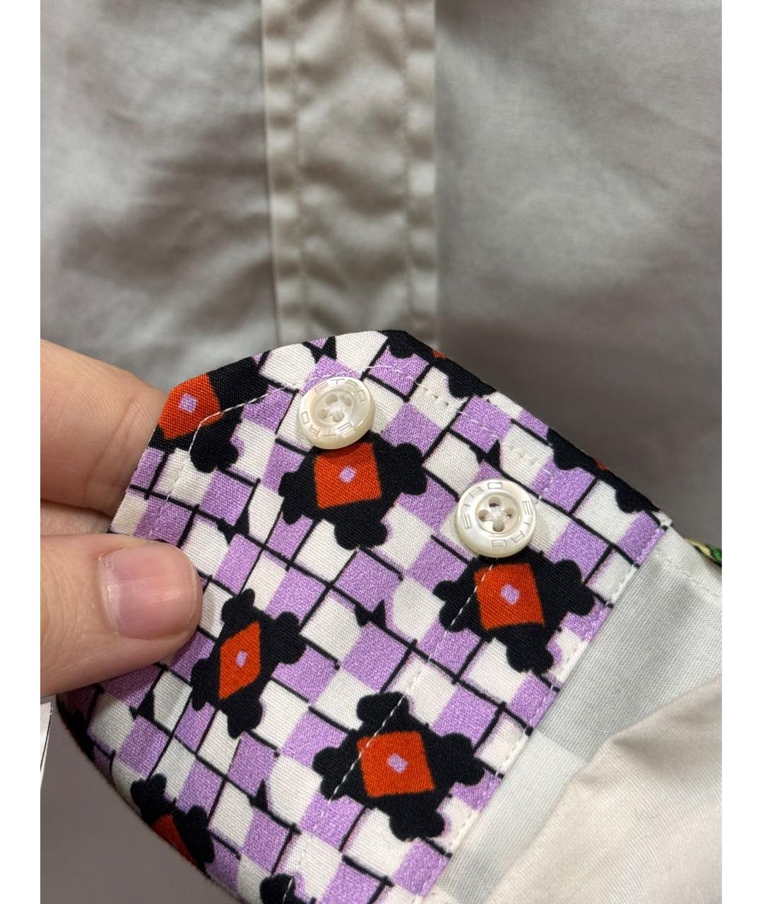 ETRO Фиолетовая хлопковая рубашка, фото 5