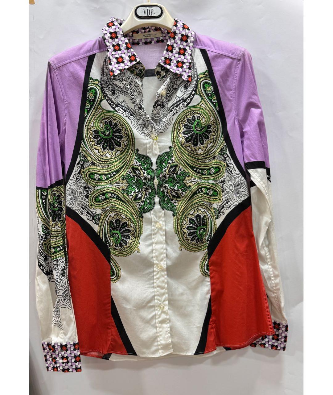 ETRO Фиолетовая хлопковая рубашка, фото 9