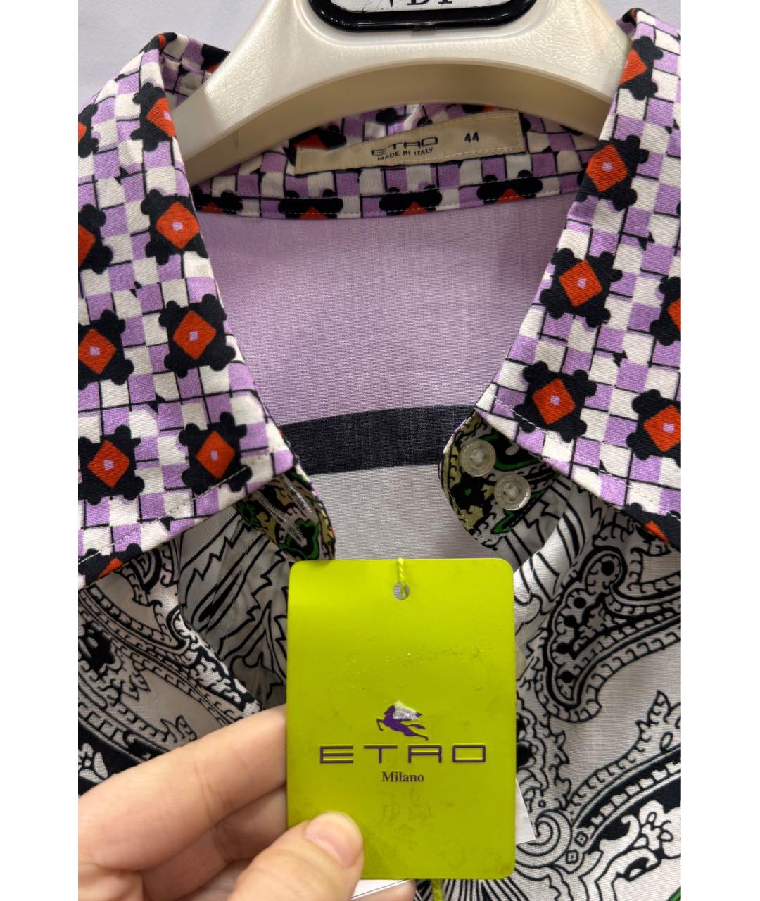 ETRO Фиолетовая хлопковая рубашка, фото 3
