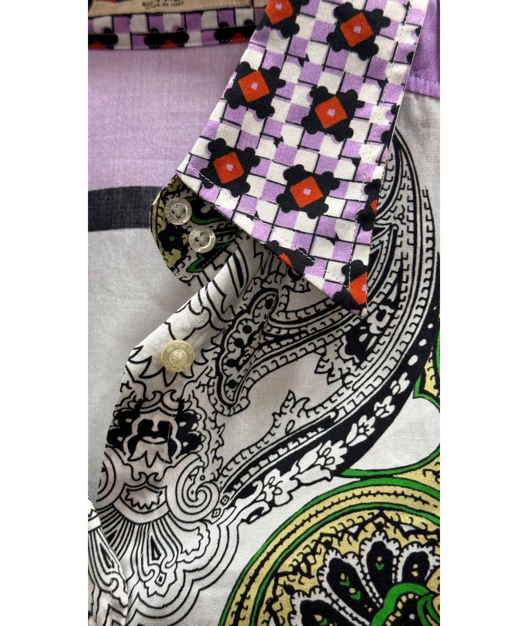 ETRO Фиолетовая хлопковая рубашка, фото 6