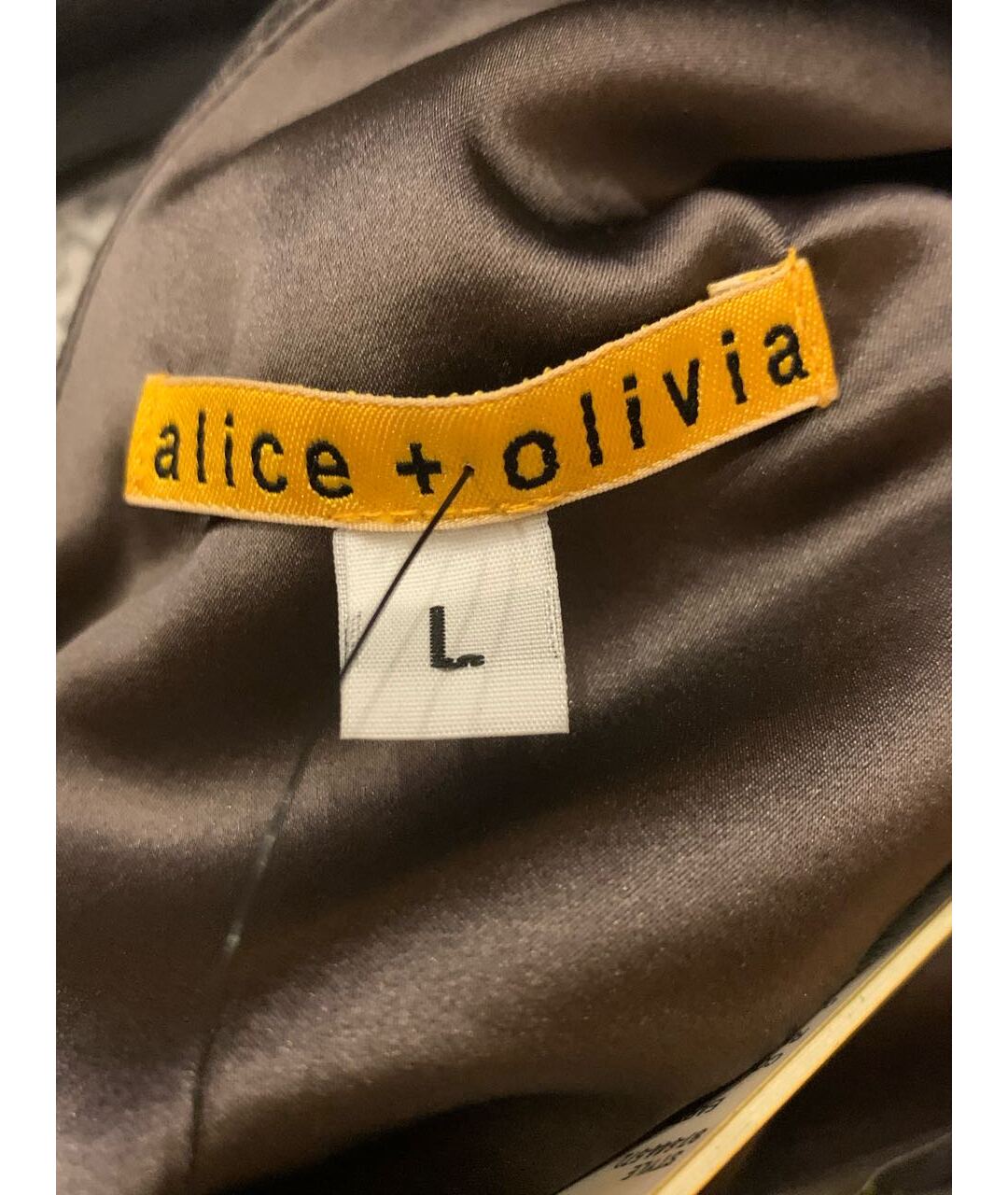 ALICE+OLIVIA Коричневое повседневное платье, фото 3