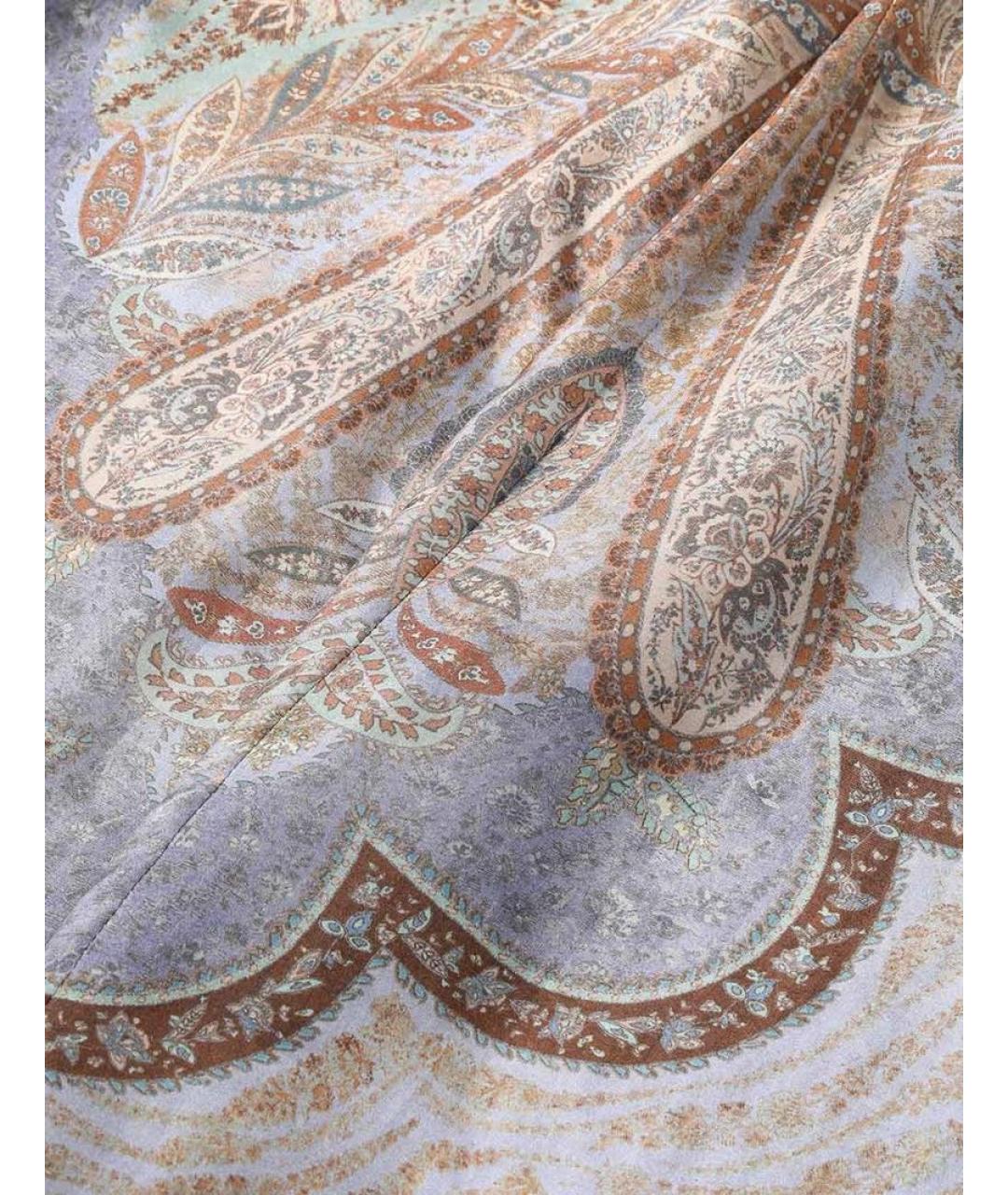 ZIMMERMANN Синие шелковые брюки широкие, фото 6