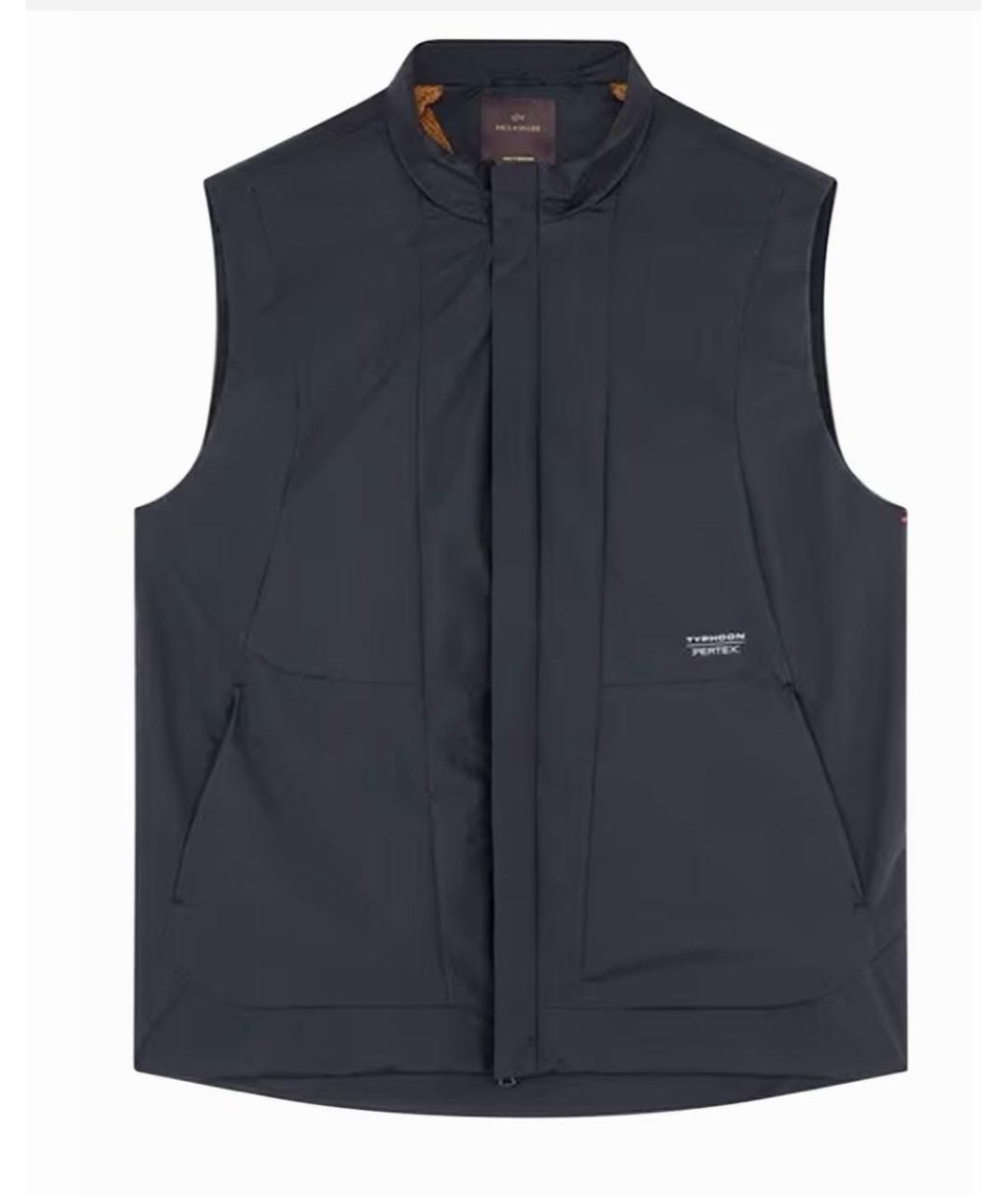 PAUL & SHARK Темно-синий полиэстеровый жилет, фото 8