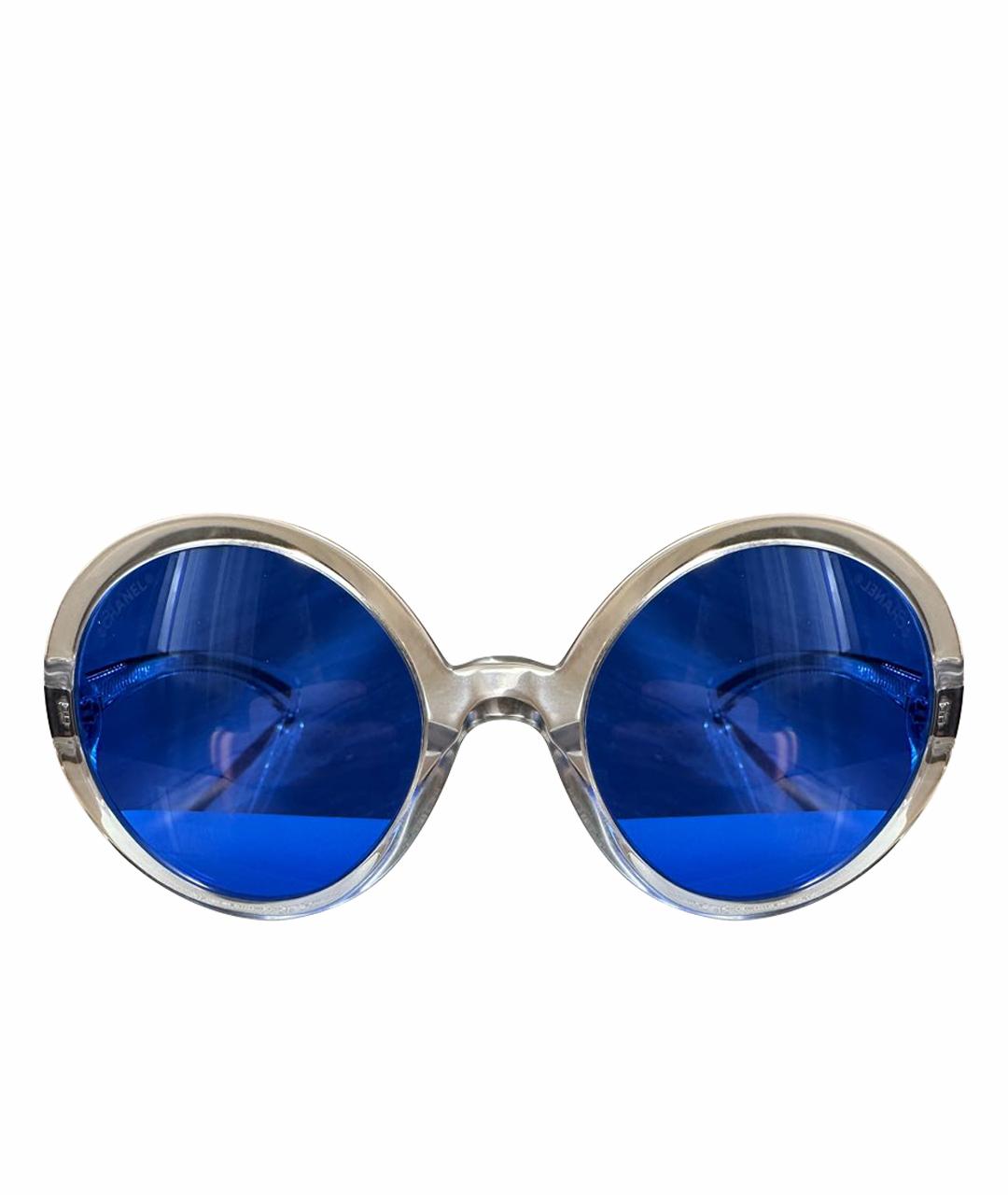 CHANEL Синие пластиковые солнцезащитные очки, фото 1