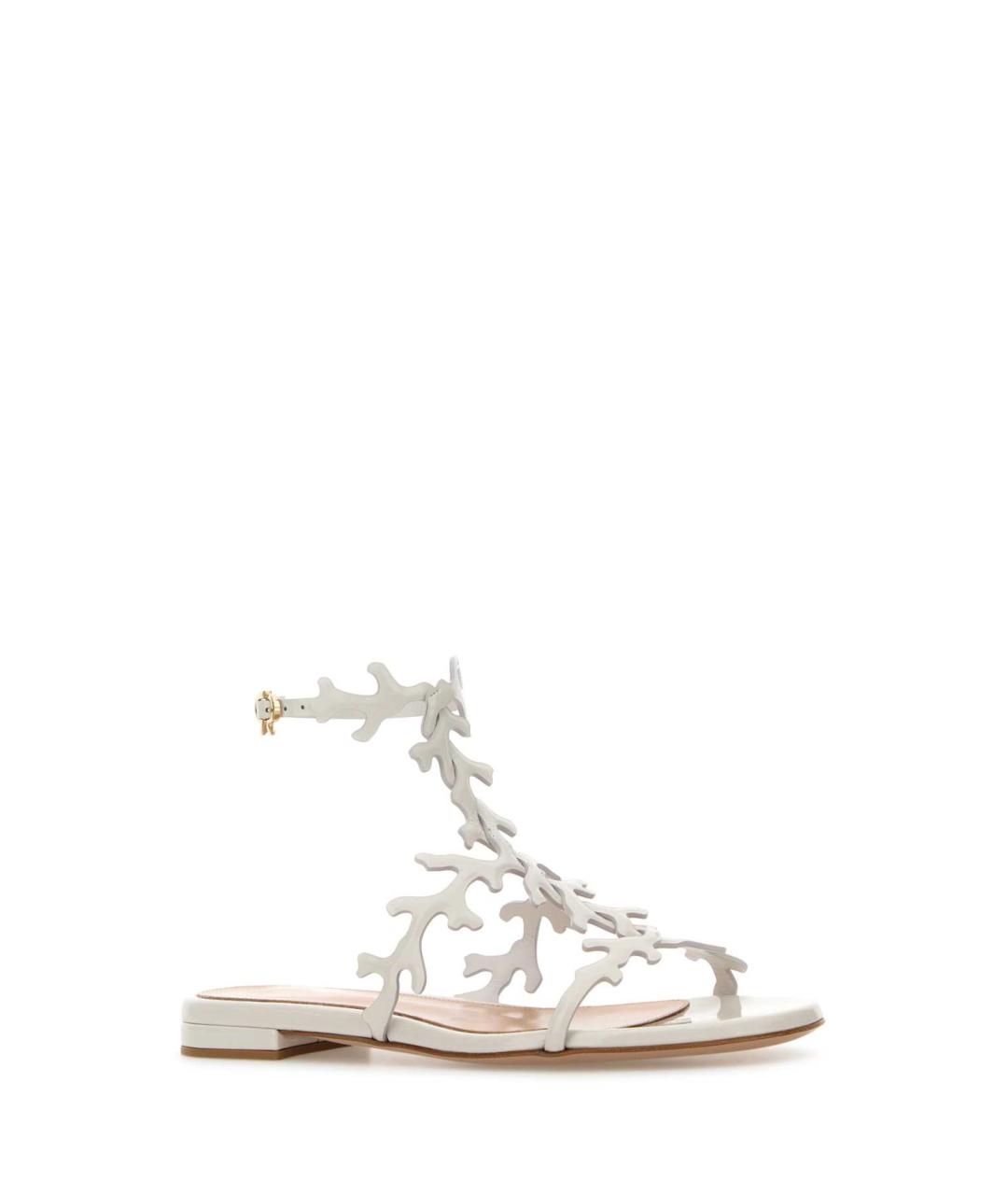 GIANVITO ROSSI Белые кожаные босоножки, фото 2