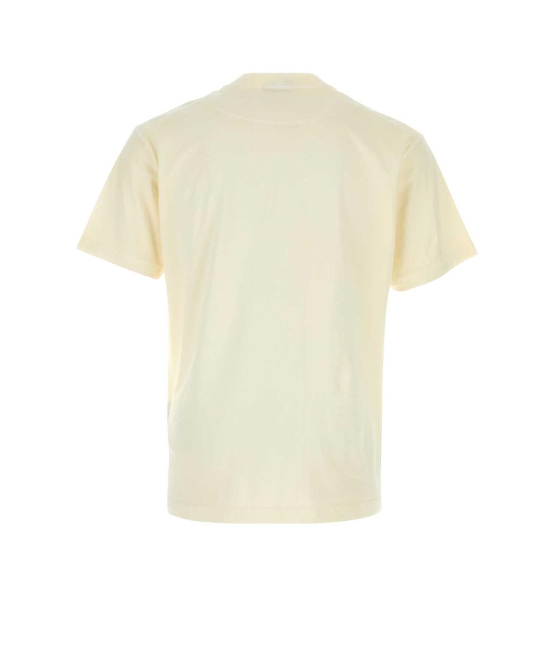 STONE ISLAND Желтая хлопковая футболка, фото 2