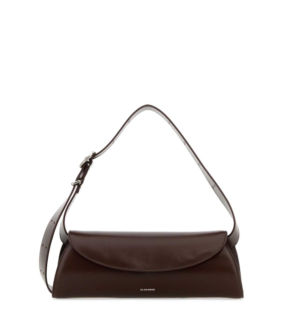 JIL SANDER Коричневая кожаная сумка через плечо, фото 1