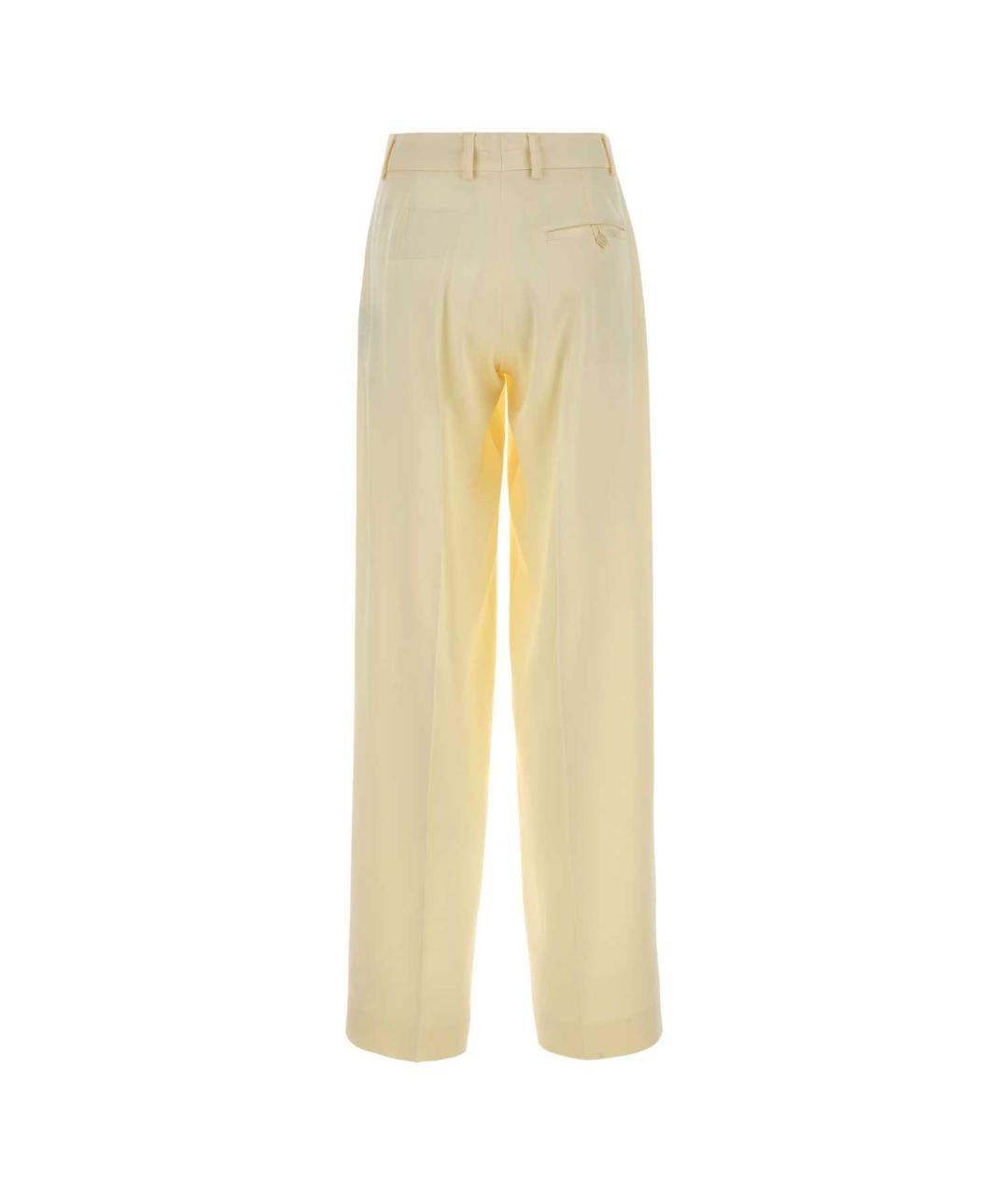 STELLA MCCARTNEY Желтые вискозные прямые брюки, фото 2