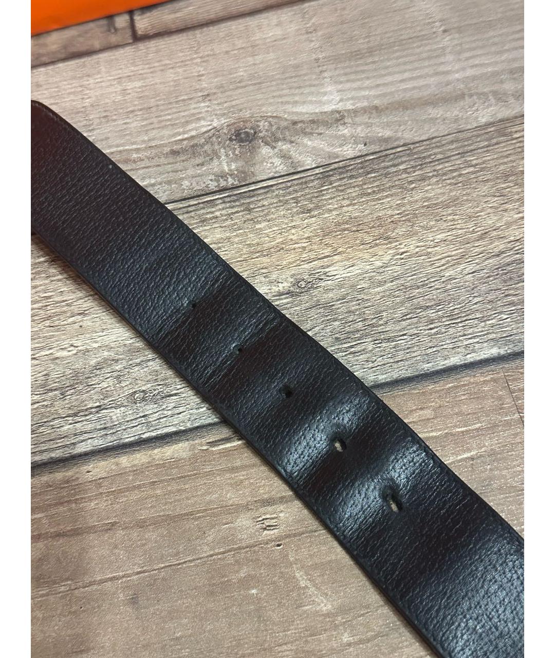 GUCCI Черный кожаный ремень, фото 7