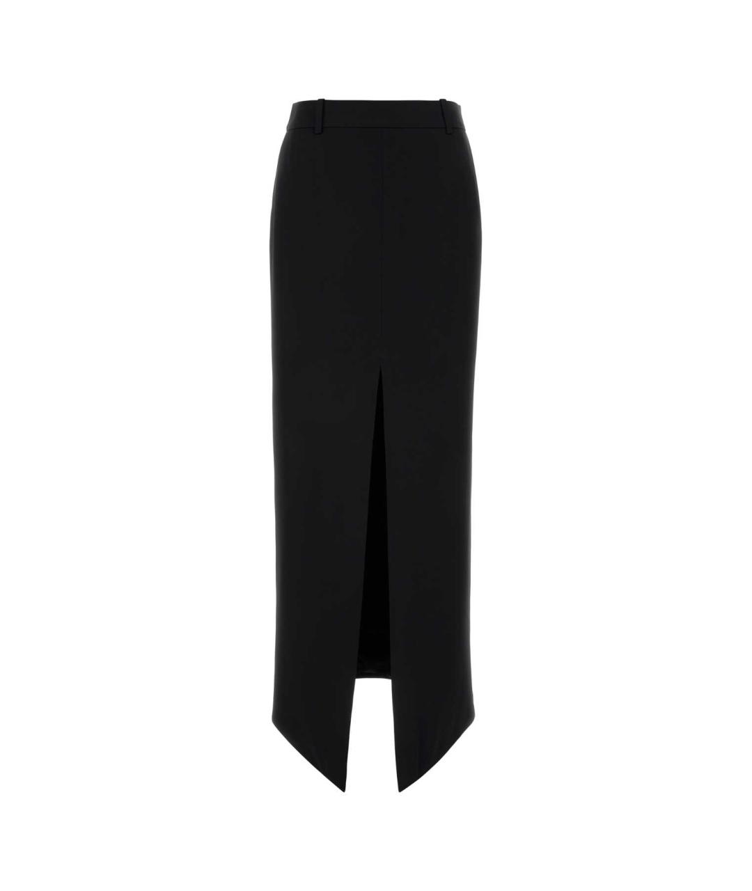 TOM FORD Черная шелковая юбка миди, фото 1