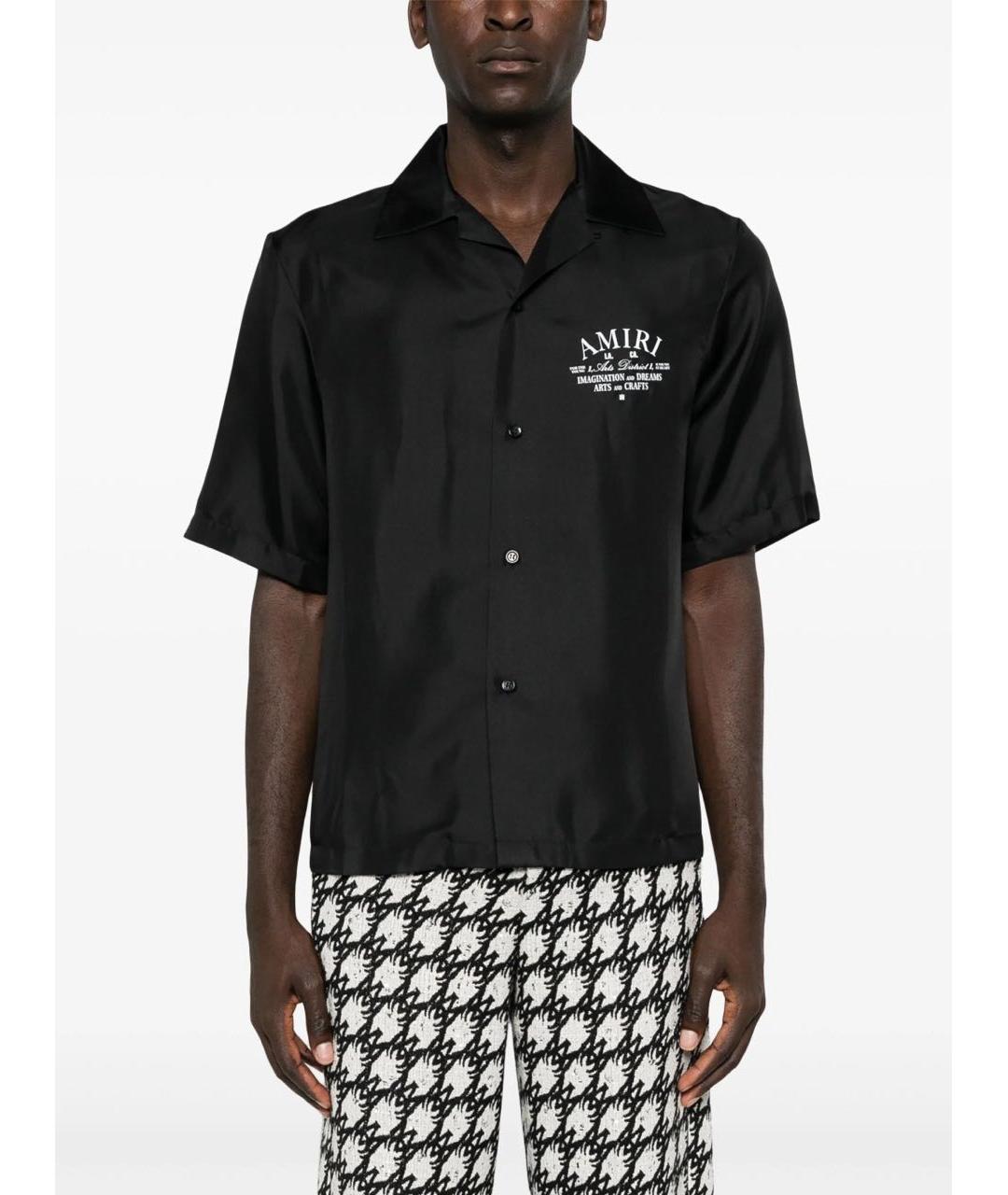 AMIRI Черная шелковая классическая рубашка, фото 4