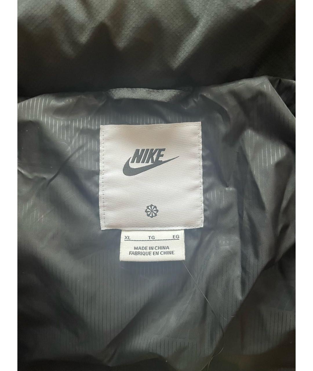 NIKE Черный полиэстеровый пуховик, фото 4