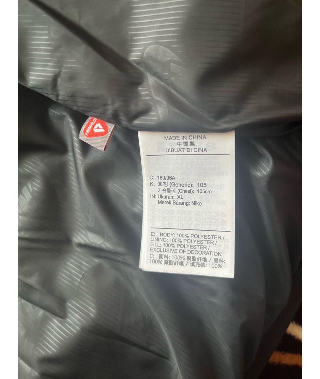 NIKE Черный полиэстеровый пуховик, фото 7