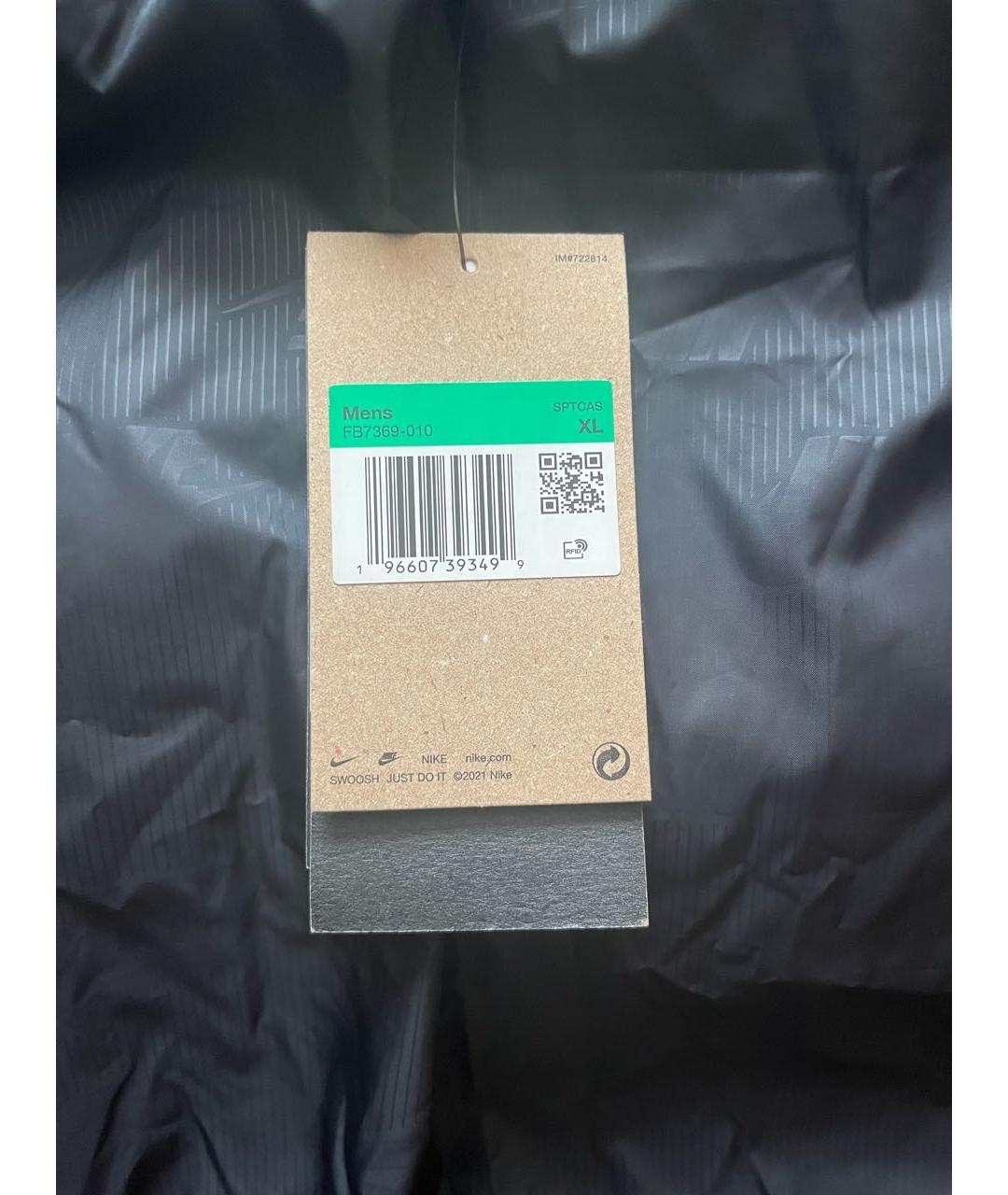 NIKE Черный полиэстеровый пуховик, фото 5