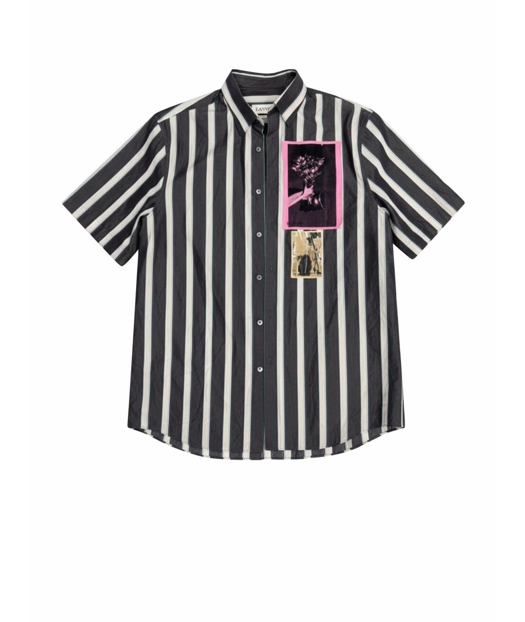 LANVIN Черная хлопковая классическая рубашка, фото 1