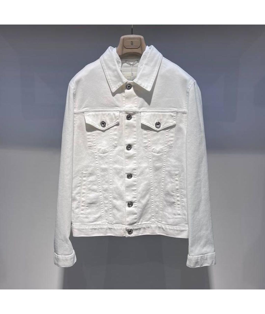 BRUNELLO CUCINELLI Белая хлопковая куртка, фото 3
