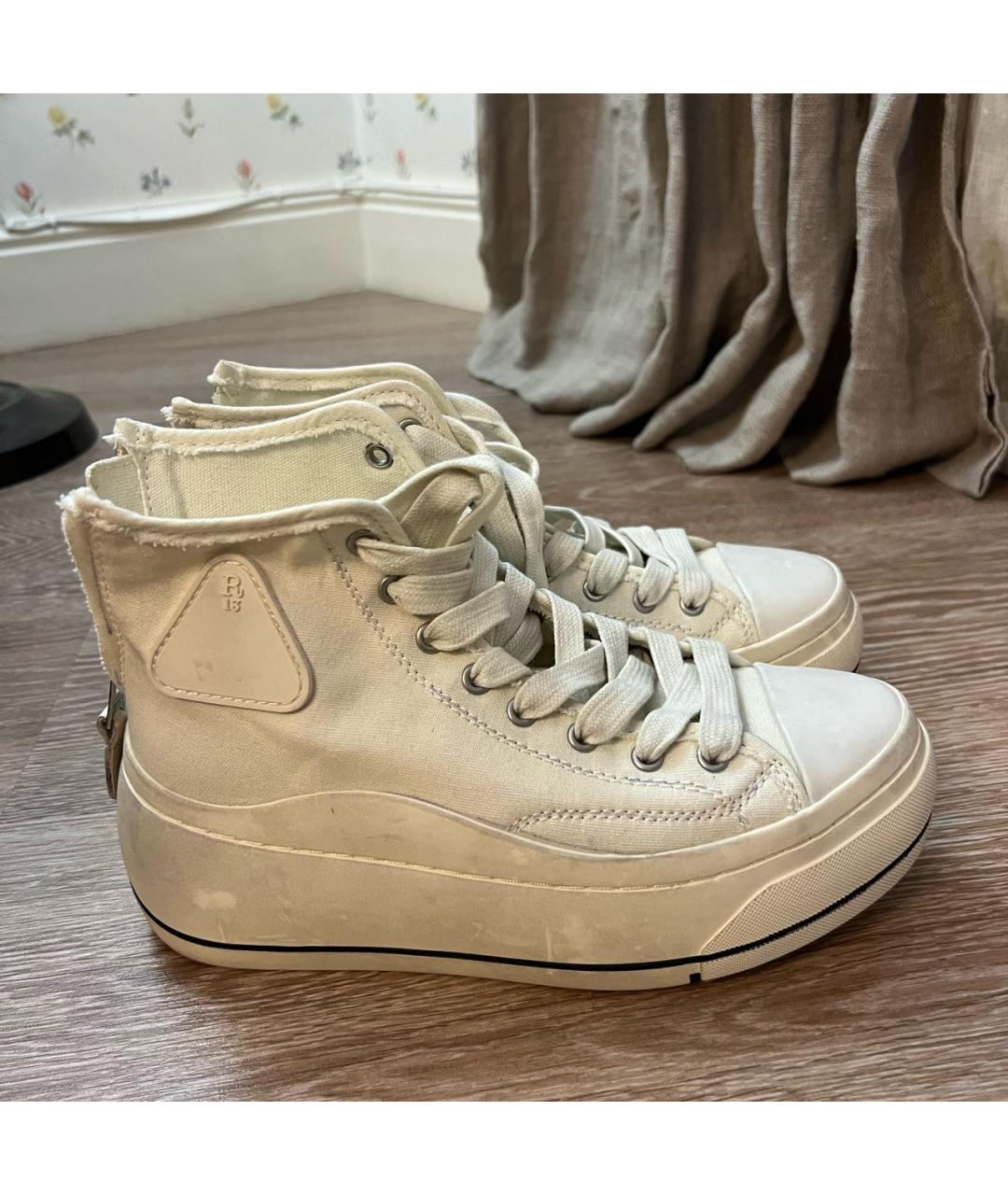 R13 Белые текстильные кеды, фото 9