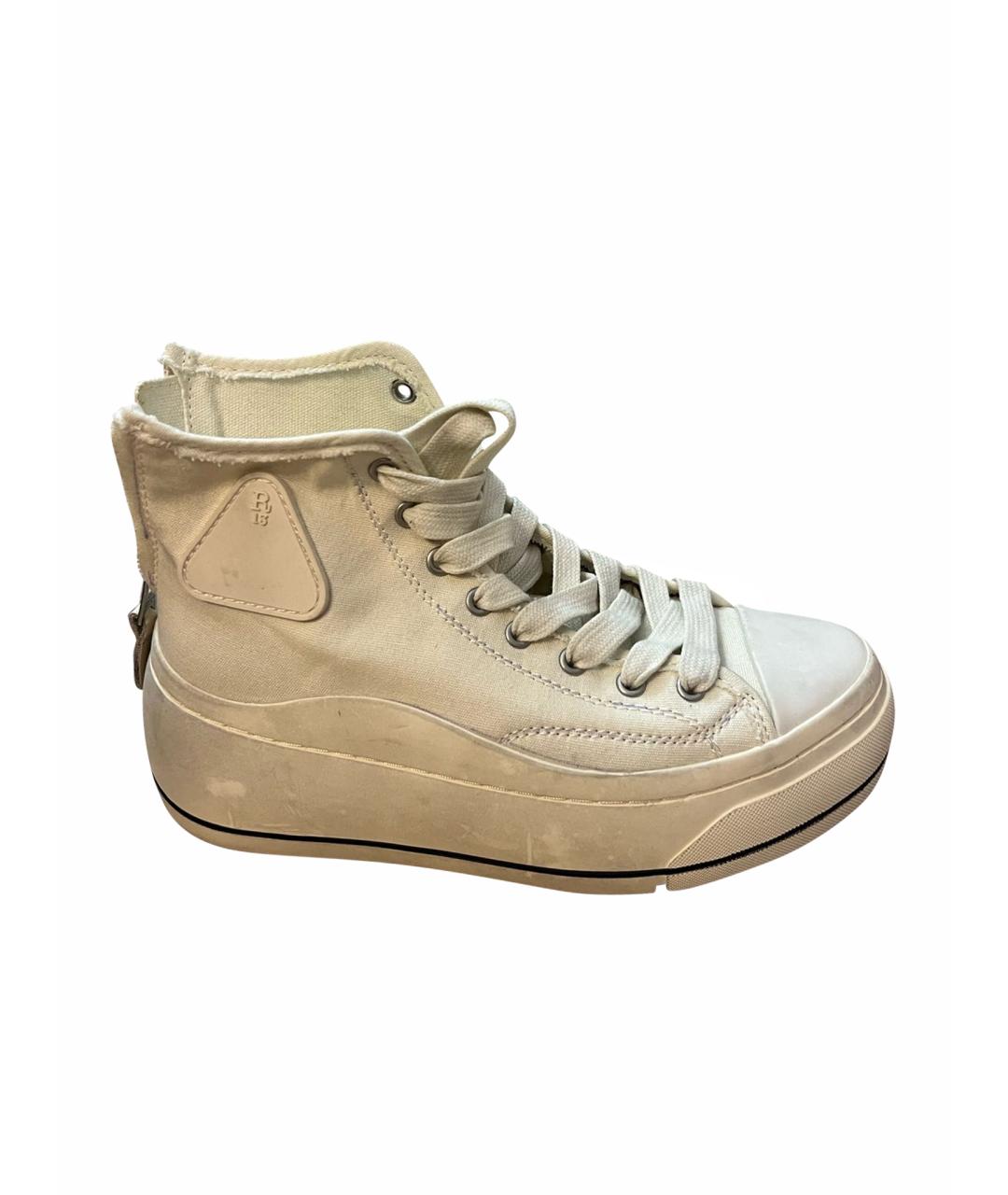 R13 Белые текстильные кеды, фото 1