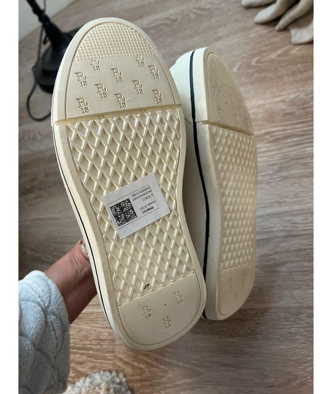 R13 Белые текстильные кеды, фото 7