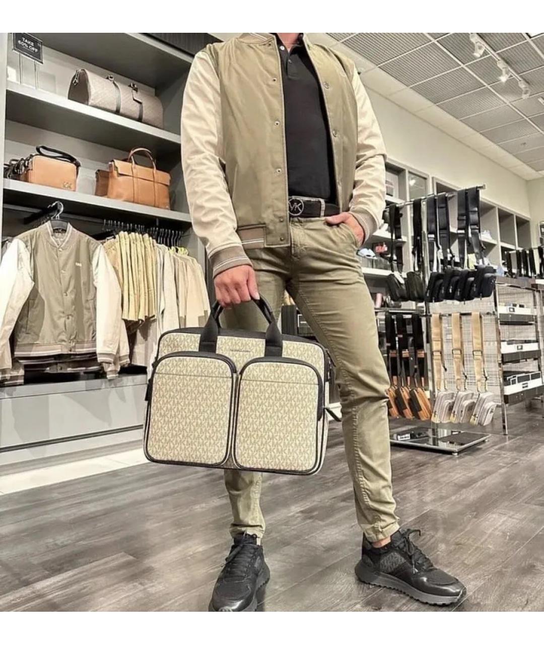 MICHAEL KORS Бежевый портфель, фото 4