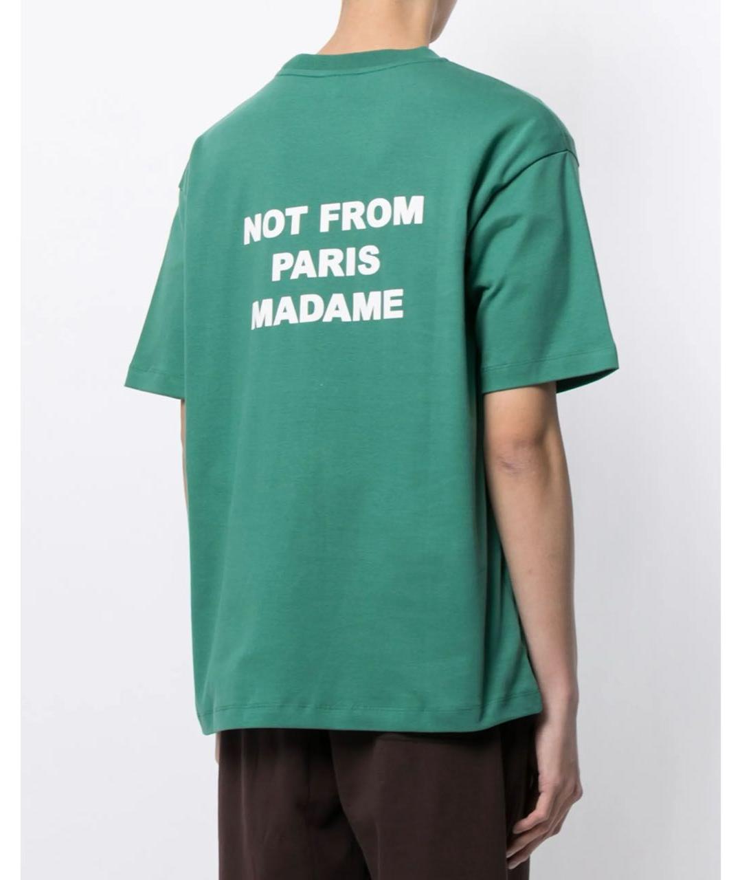 Drole de Monsieur Зеленая хлопковая футболка, фото 2