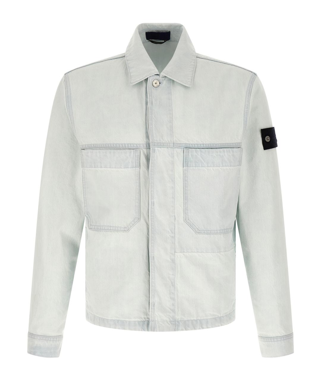 STONE ISLAND Голубая хлопковая куртка, фото 1