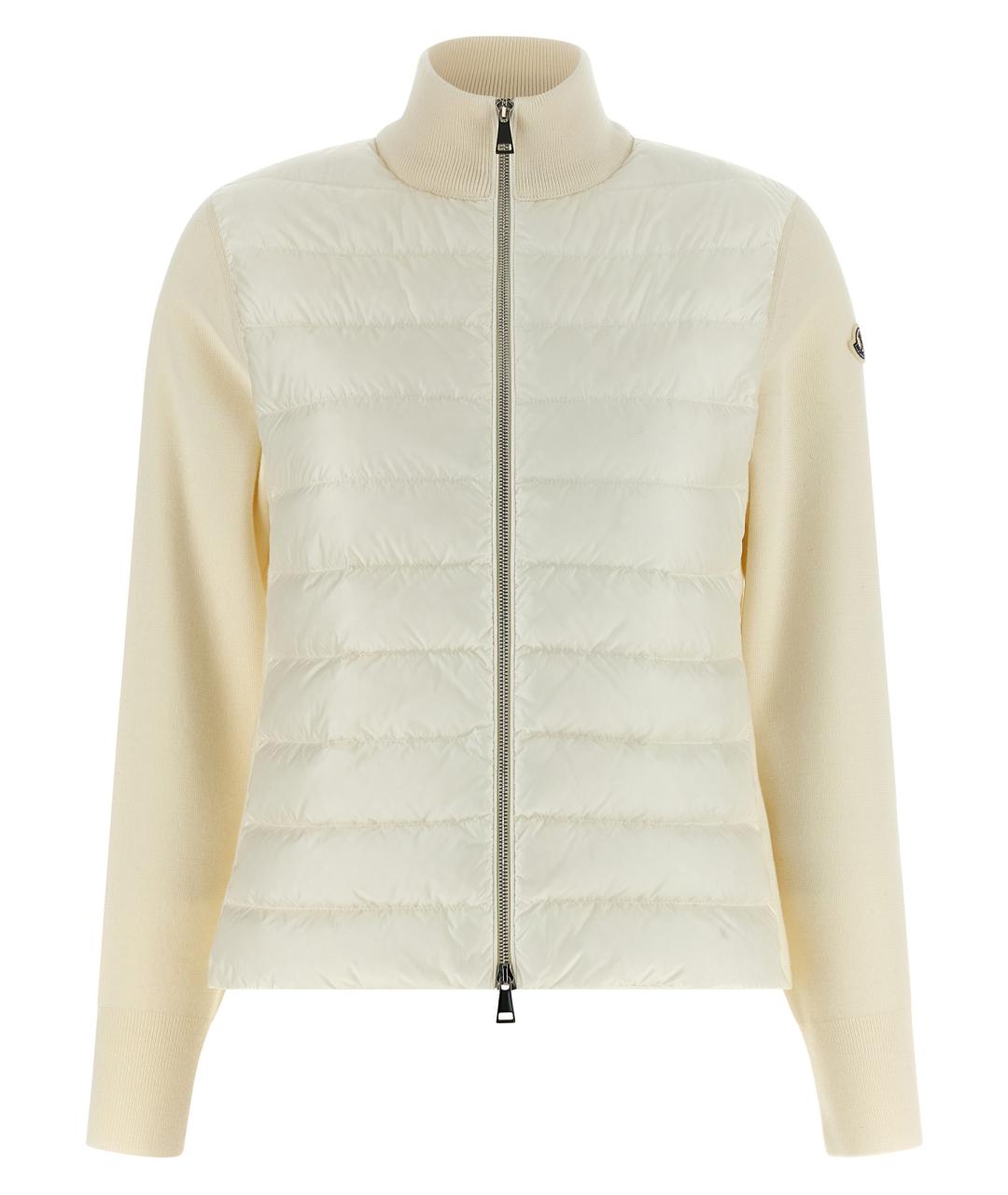 MONCLER Белый шерстяной кардиган, фото 1