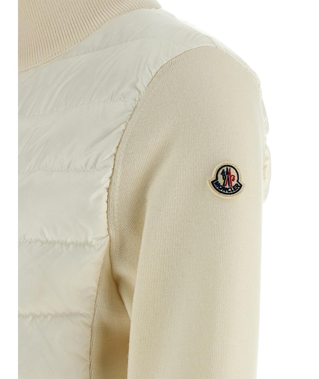MONCLER Белый шерстяной кардиган, фото 4
